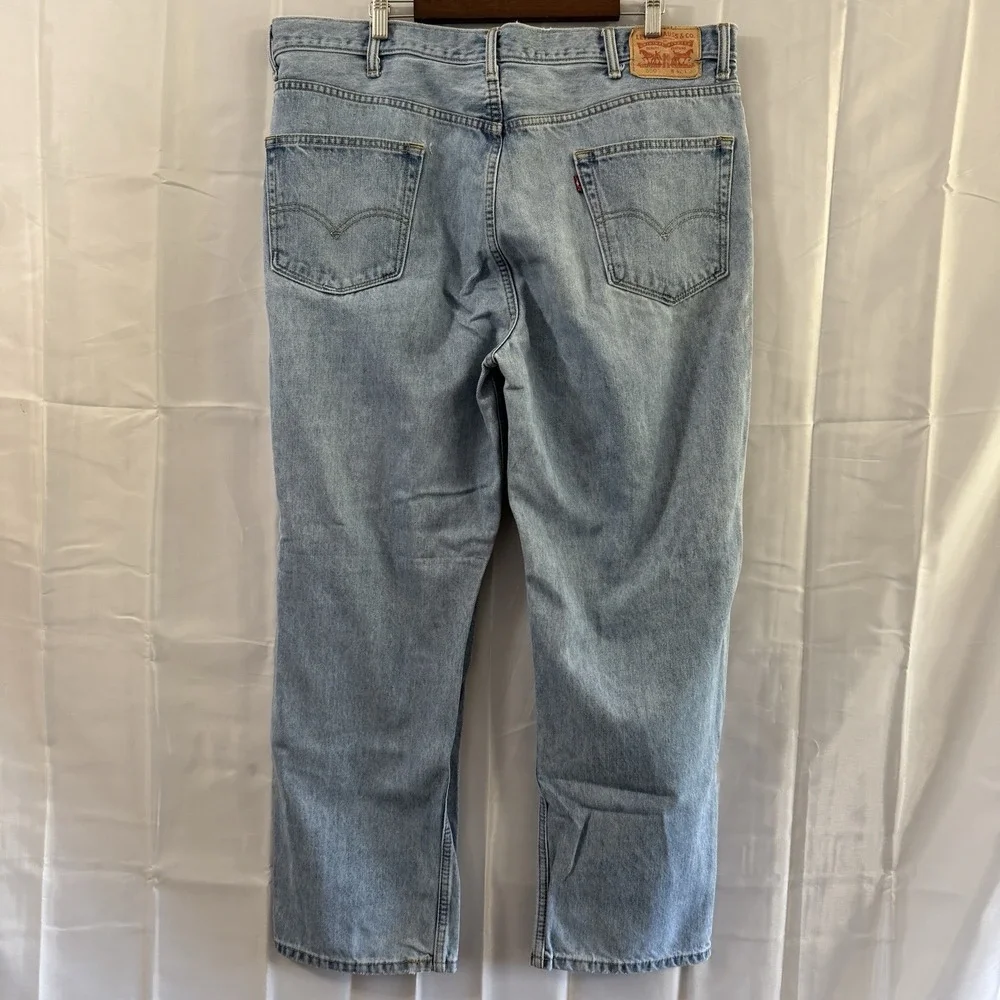 Levi's 550 Jeans Mens 42x30 Fits‎ 41x29 Blue Denim Relaxed Straight Leg Red Tab